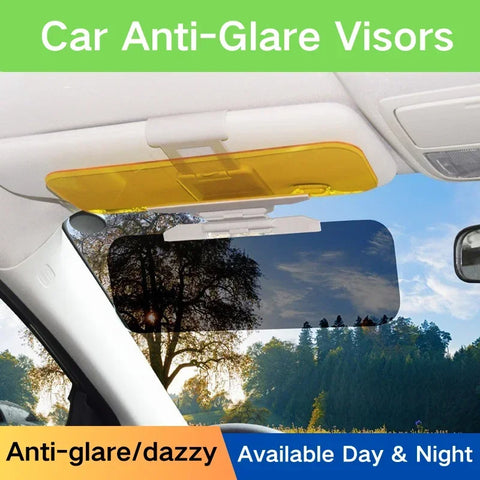 All Vehicles UV Rays Protector Anti Glare Visor - DAY and Night 2 Pieces