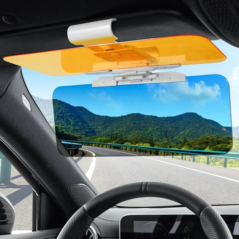 All Vehicles UV Rays Protector Anti Glare Visor - DAY and Night 2 Pieces