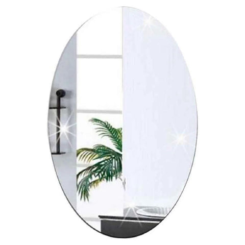 Portable Plastic Oval Shape Mirror New