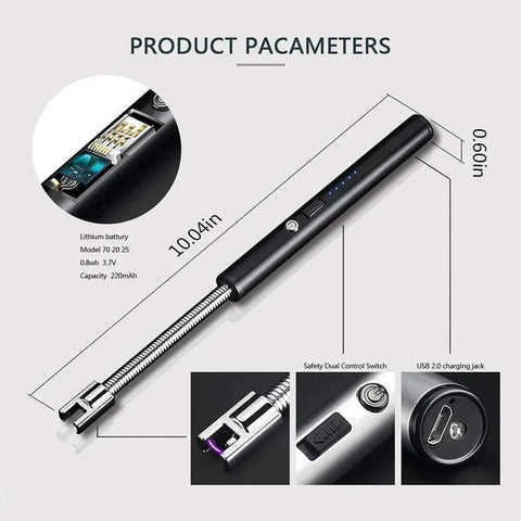 Electric Lighter Rechargeable with 1 Year Warranty (Pack of 1 with USB Cable)
