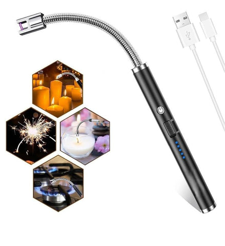 Electric Lighter Rechargeable with 1 Year Warranty (Pack of 1 with USB Cable)